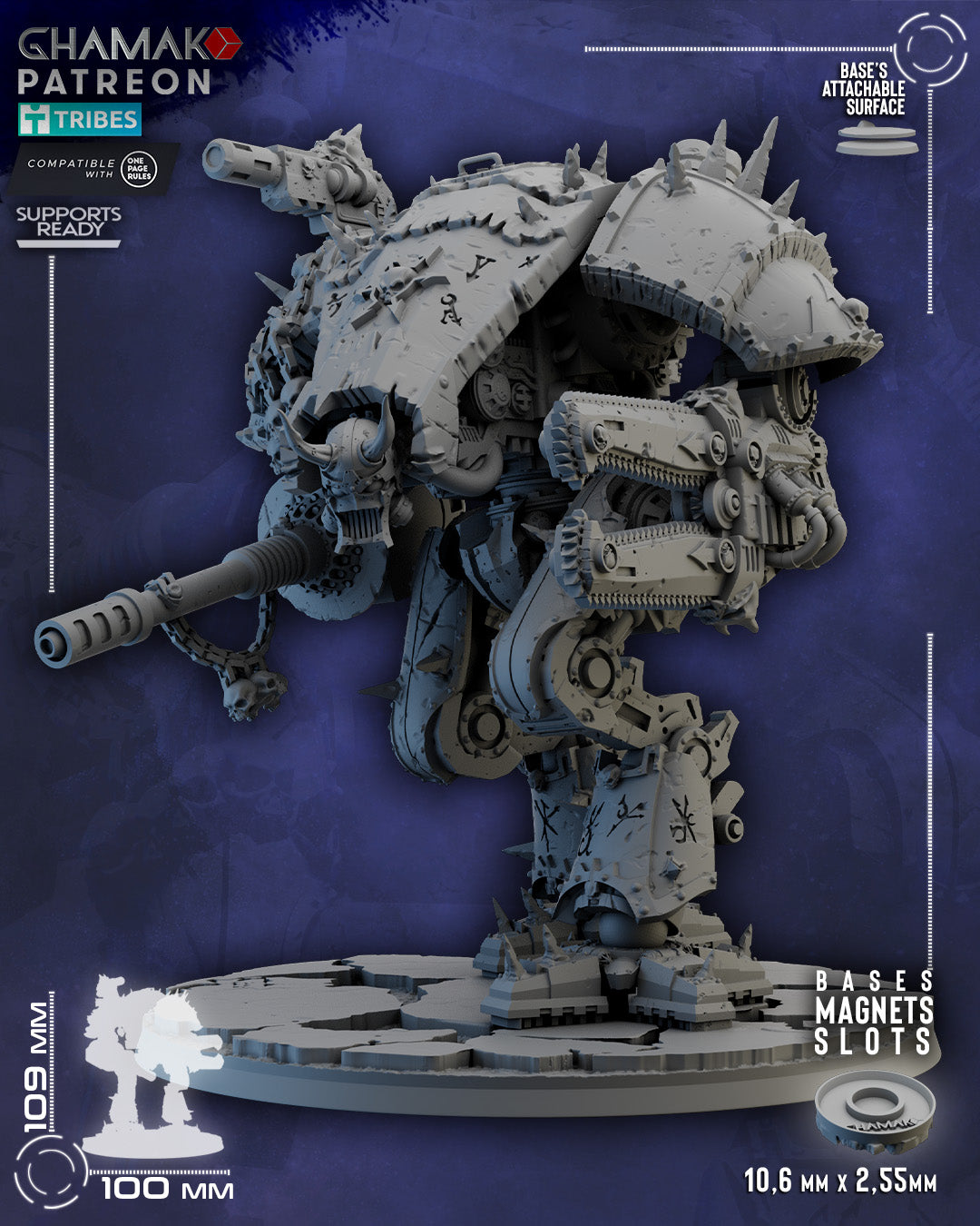 Plague Knights Hell Hound V2, proxy miniature, monster, 28mm heroic scale unpainted resin, view 2