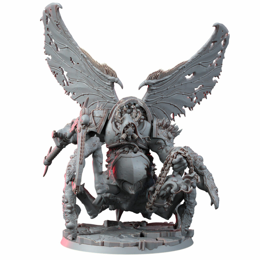 Plague Knights Lord Of Putrescence, proxy miniature, character, 28mm heroic scale unpainted resin