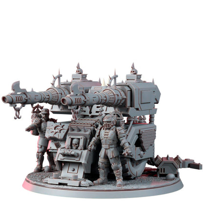 Dark Space Knights Artillery With Heavy Laser, proxy miniature, 28mm heroic scale unpainted resin