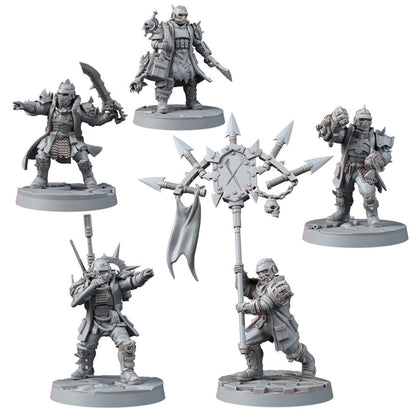 Dark Space Knights Dictator Squad, proxy miniature, 28mm heroic scale unpainted resin