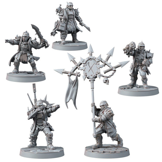 Dark Space Knights Dictator Squad, proxy miniature, 28mm heroic scale unpainted resin