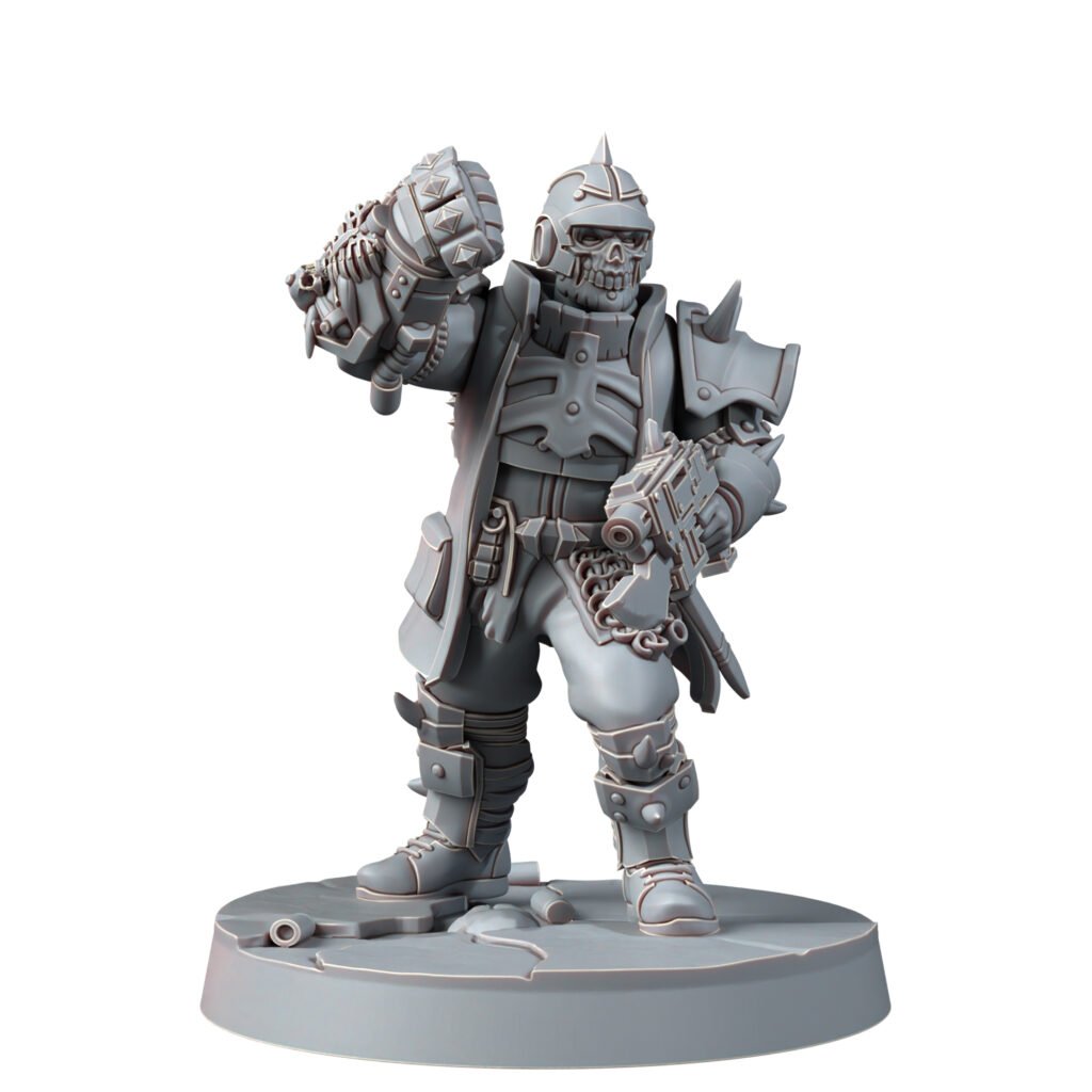 Dark Space Knights Dictator Squad, proxy miniature, 28mm heroic scale unpainted resin, view 3
