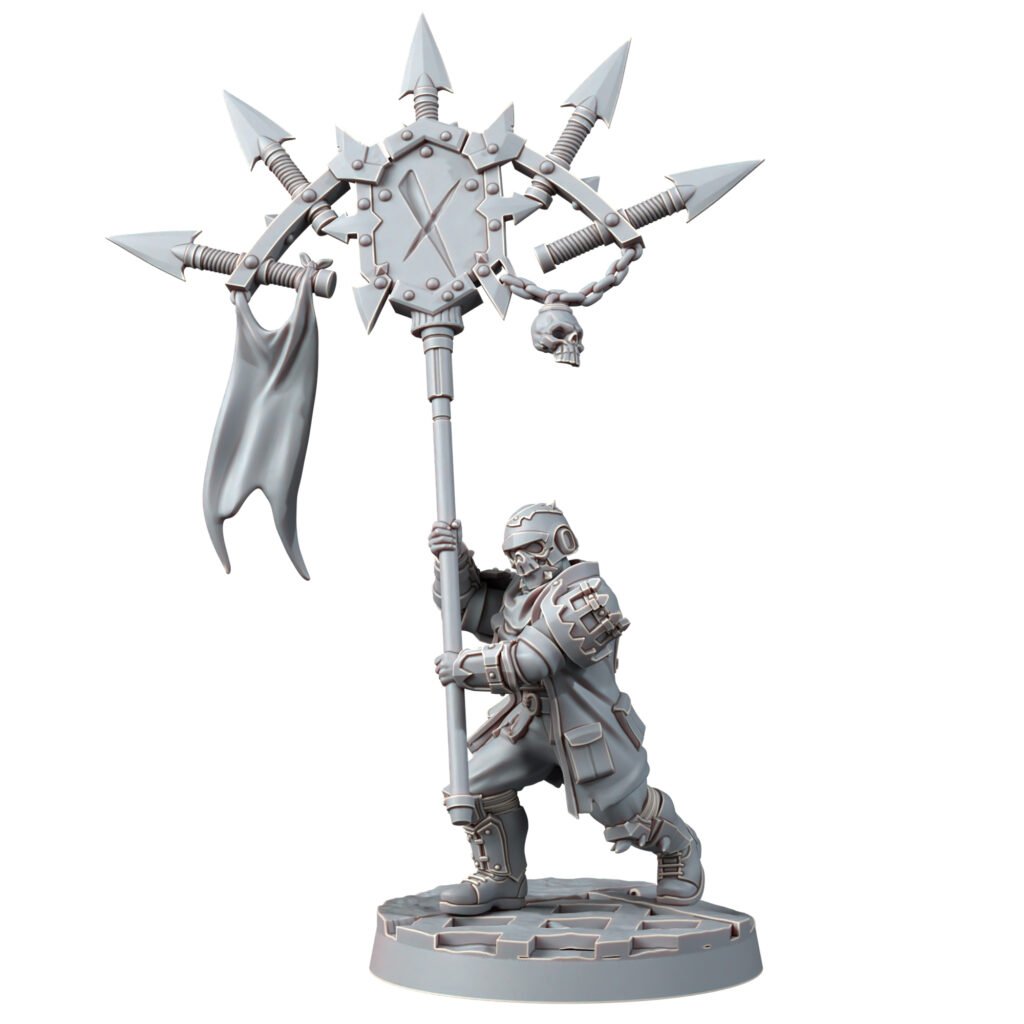 Dark Space Knights Dictator Squad, proxy miniature, 28mm heroic scale unpainted resin, view 5