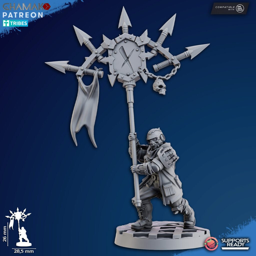 Dark Space Knights Dictator Squad, proxy miniature, 28mm heroic scale unpainted resin, view 6