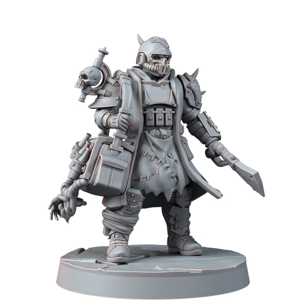 Dark Space Knights Dictator Squad, proxy miniature, 28mm heroic scale unpainted resin, view 7