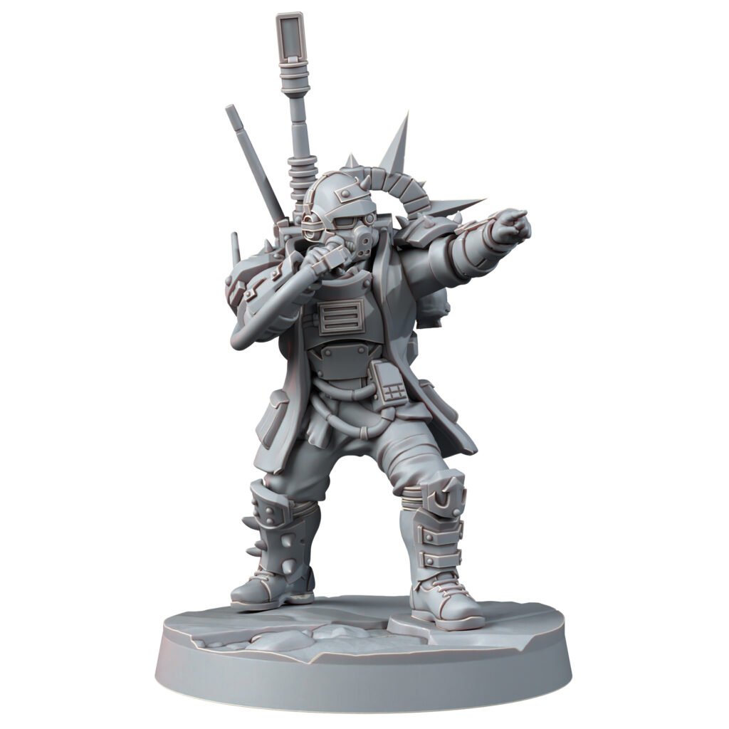 Dark Space Knights Dictator Squad, proxy miniature, 28mm heroic scale unpainted resin, view 9