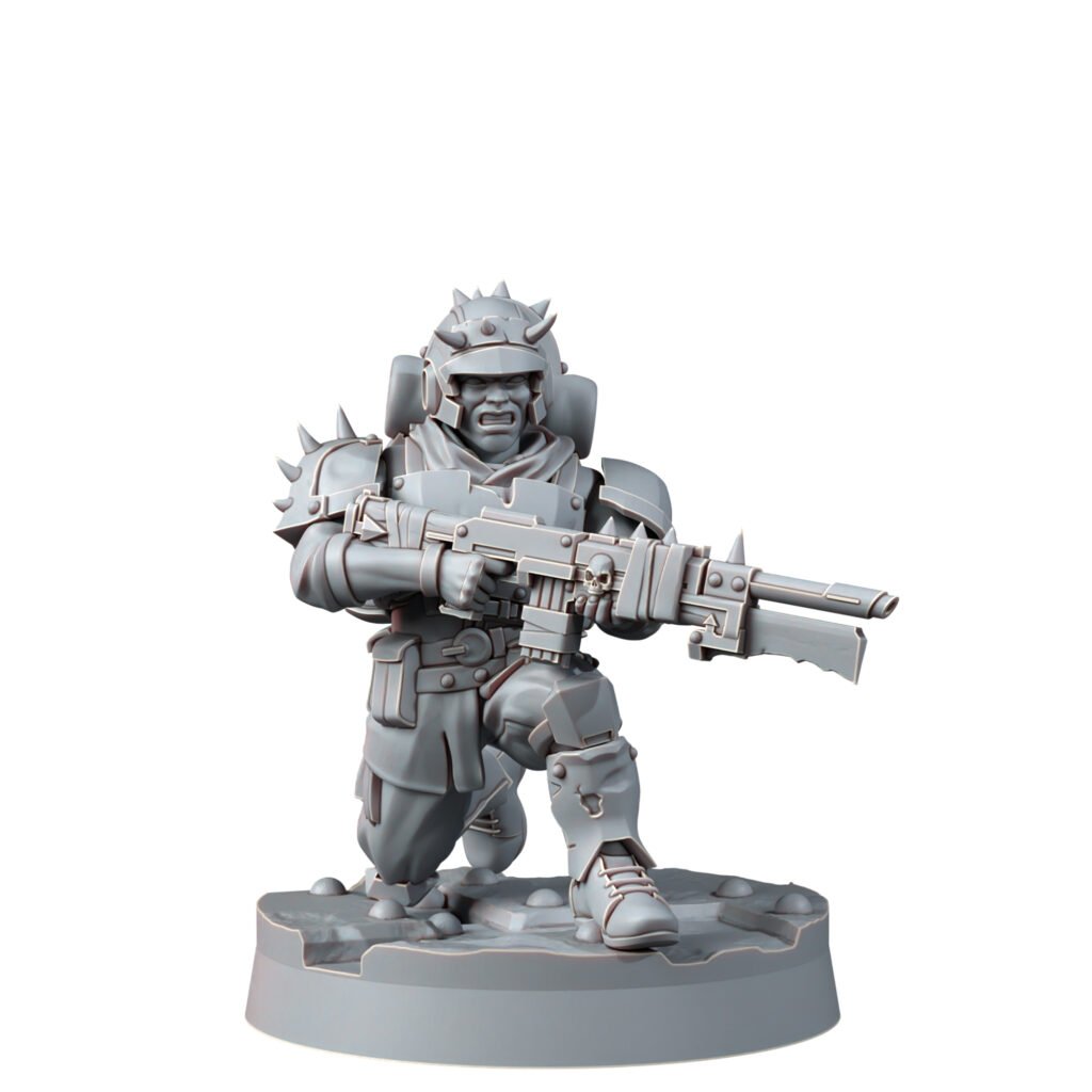 Dark Space Knights Fell Strike Squad, proxy miniature, 28mm heroic scale unpainted resin, view 7