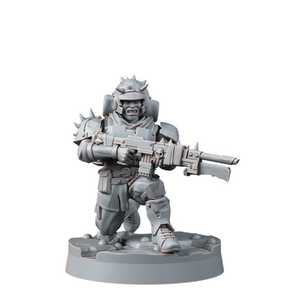 Dark Space Knights Fell Strike Squad, proxy miniature, 28mm heroic scale unpainted resin, view 7