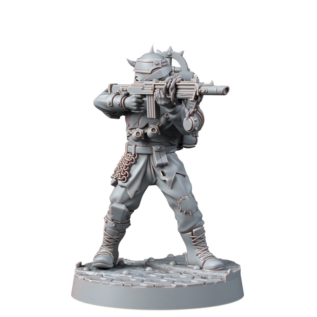 Dark Space Knights Fell Strike Squad, proxy miniature, 28mm heroic scale unpainted resin, view 8