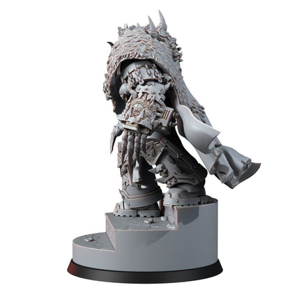 Dark Space Knights Asmodeus, proxy miniature, 28mm heroic scale unpainted resin, view 4