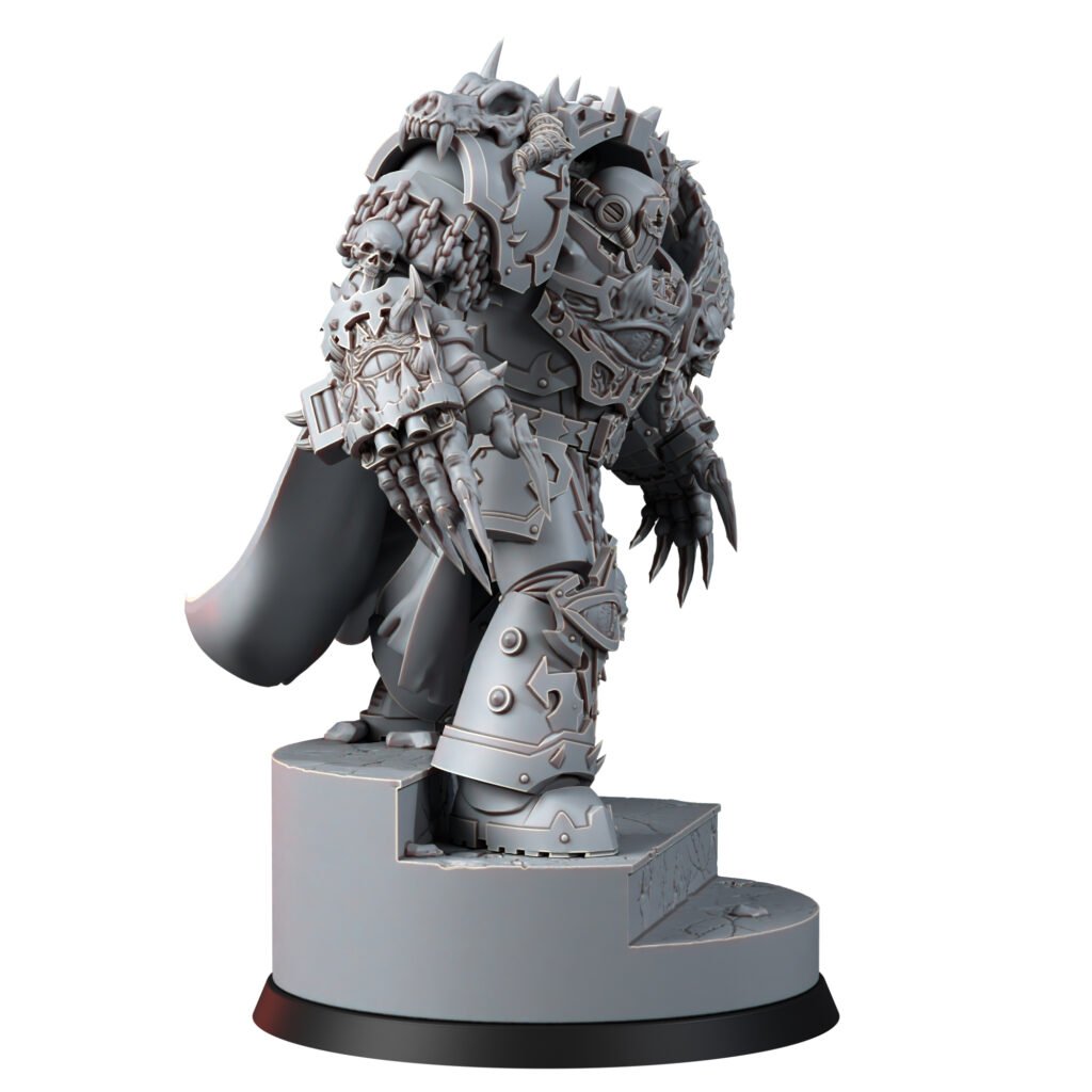 Dark Space Knights Asmodeus, proxy miniature, 28mm heroic scale unpainted resin, view 7