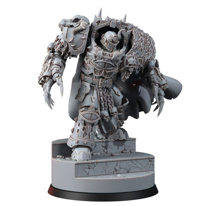 Dark Space Knights Asmodeus, proxy miniature, 28mm heroic scale unpainted resin, view 8
