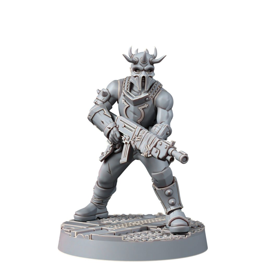 Dark Space Knights Cultist (20 Units), proxy miniature, squad, 28mm heroic scale unpainted resin, view 4