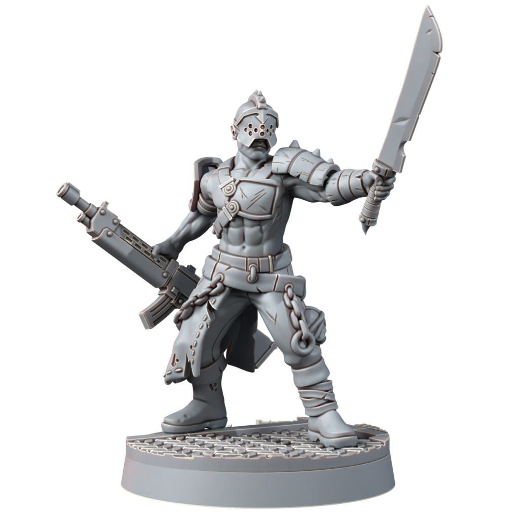 Dark Space Knights Cultist (20 Units), proxy miniature, squad, 28mm heroic scale unpainted resin, view 5