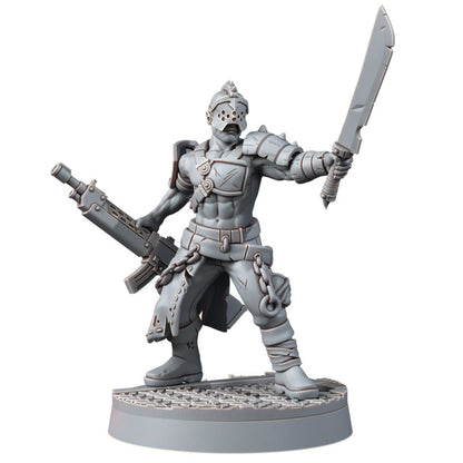 Dark Space Knights Cultist (20 Units), proxy miniature, squad, 28mm heroic scale unpainted resin, view 5