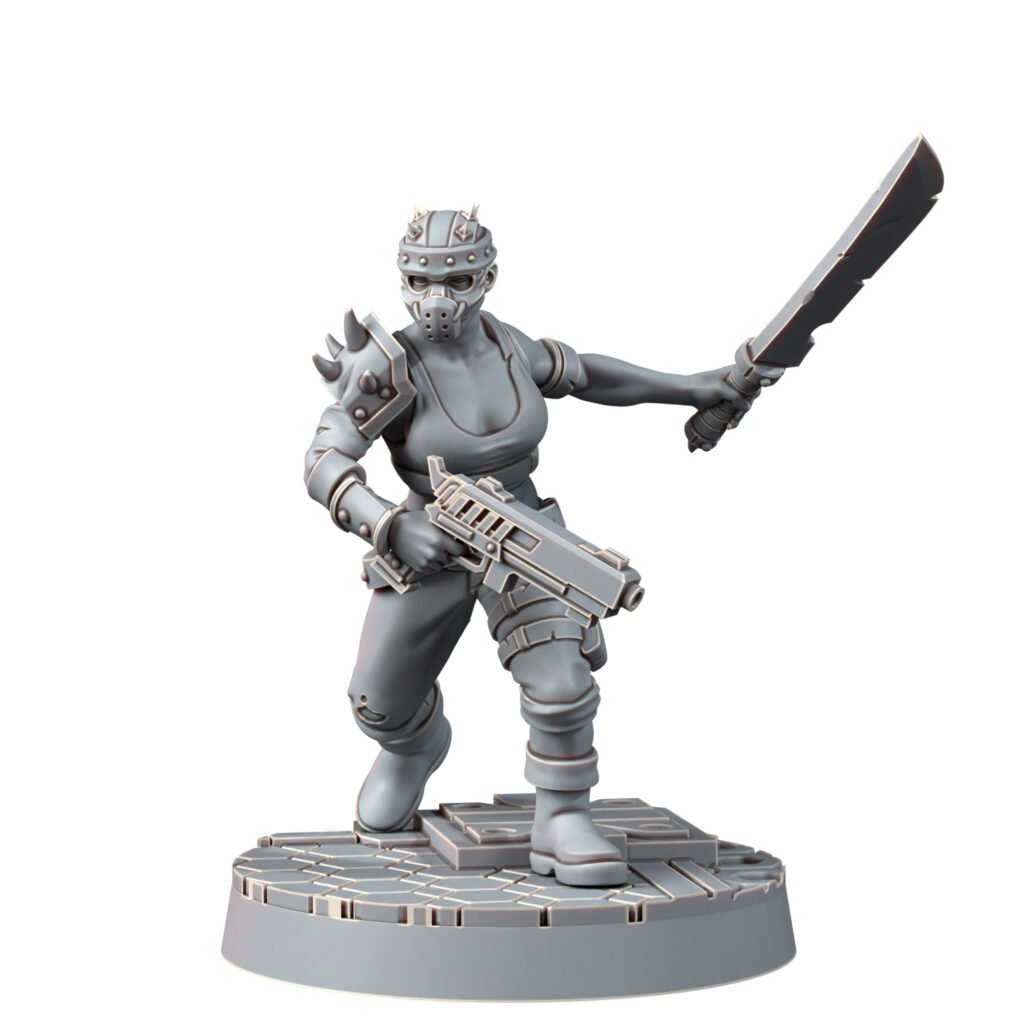 Dark Space Knights Cultist (20 Units), proxy miniature, squad, 28mm heroic scale unpainted resin, view 8