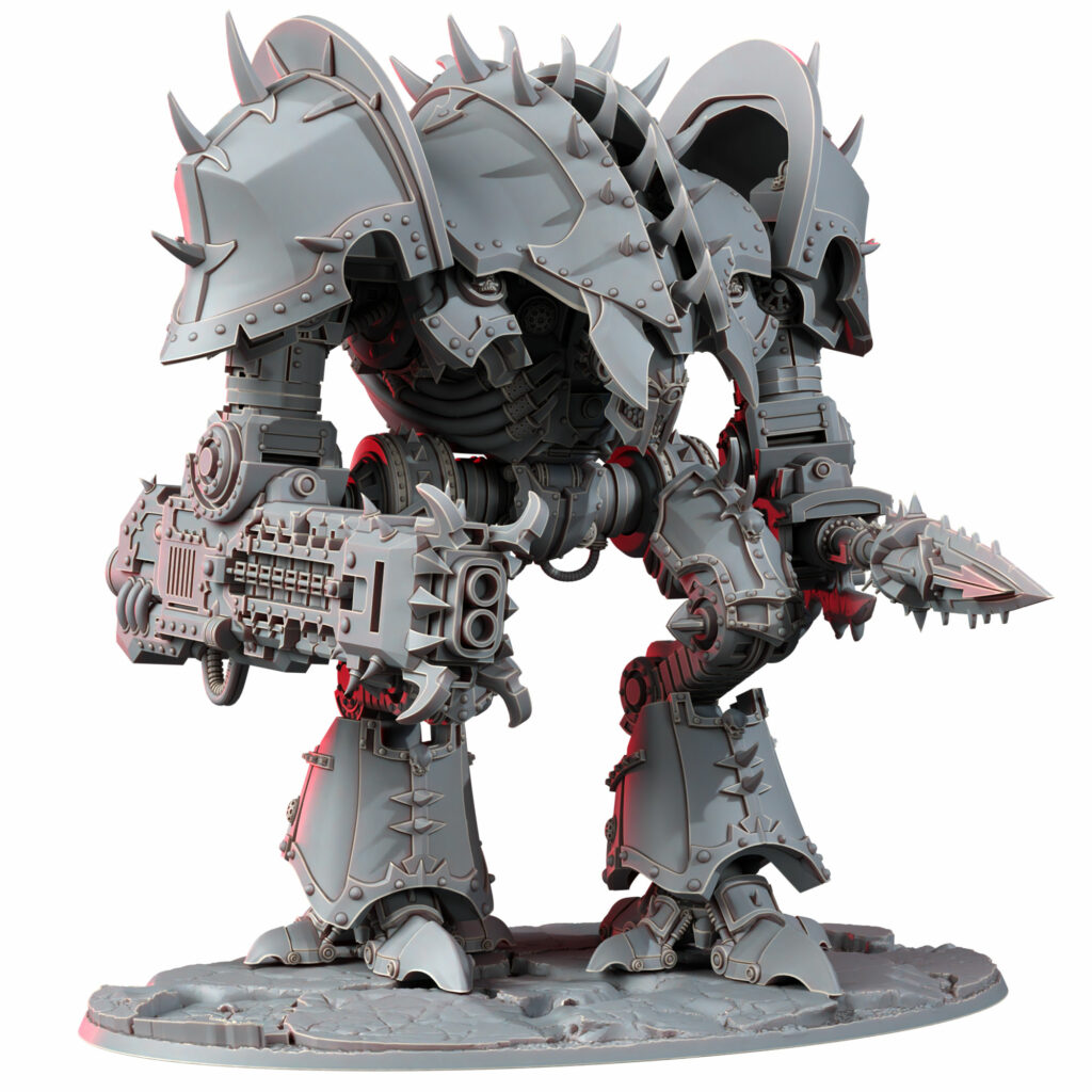 Dark Space Knights Hellspire Titan, proxy miniature, walker, 28mm heroic scale unpainted resin