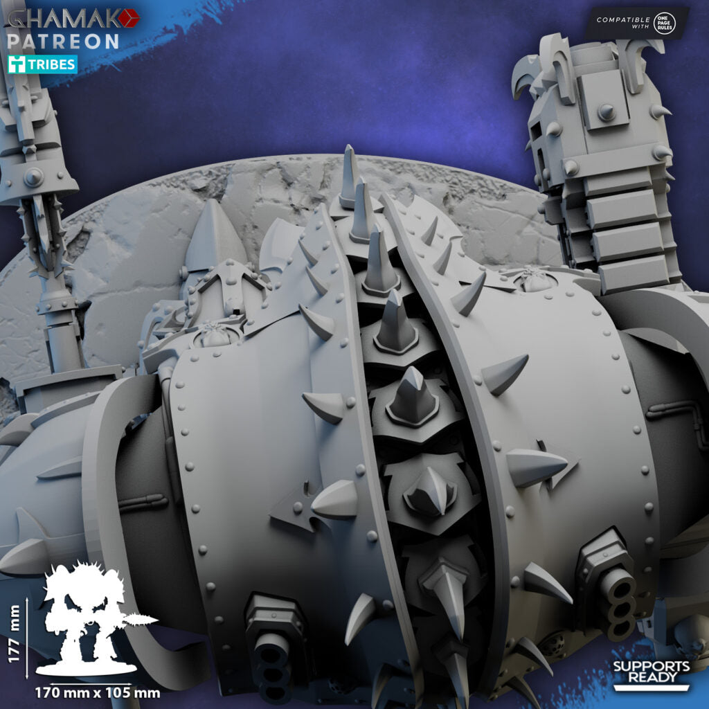 Dark Space Knights Hellspire Titan, proxy miniature, walker, 28mm heroic scale unpainted resin, view 6