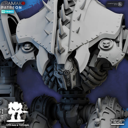 Dark Space Knights Hellspire Titan, proxy miniature, walker, 28mm heroic scale unpainted resin, view 7