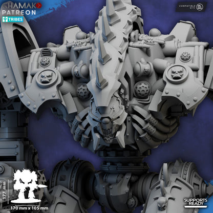 Dark Space Knights Hellspire Titan, proxy miniature, walker, 28mm heroic scale unpainted resin, view 8