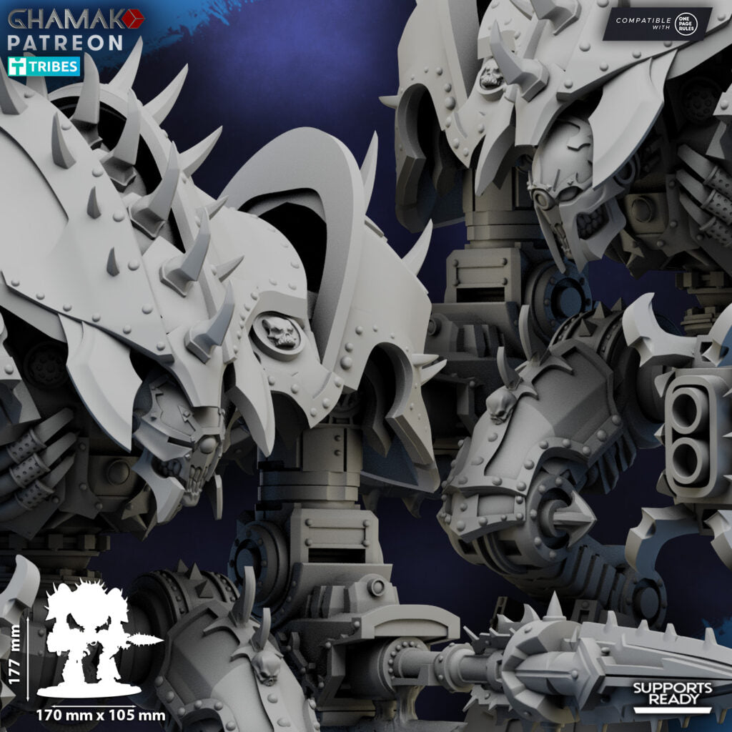Dark Space Knights Hellspire Titan, proxy miniature, walker, 28mm heroic scale unpainted resin, view 9