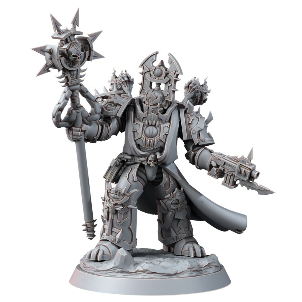 Dark Space Knights Sorcerer, proxy miniature, 28mm heroic scale unpainted resin