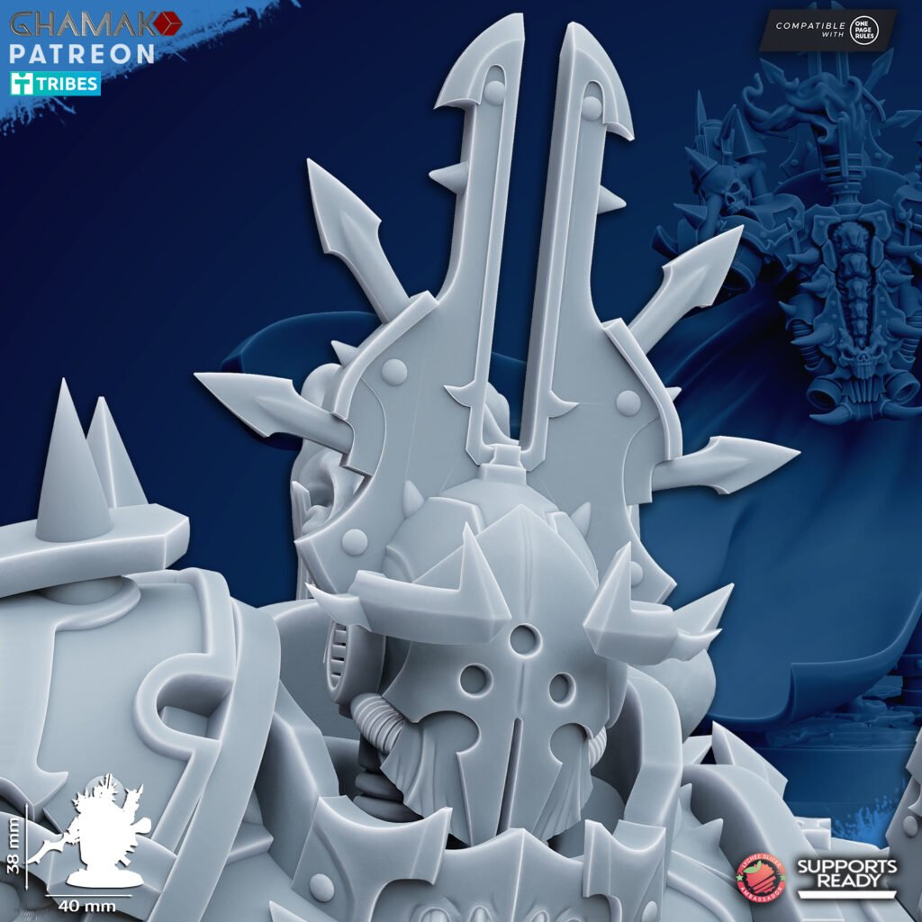 Dark Space Knights Sorcerer With Sword, proxy miniature, weapons, 28mm heroic scale unpainted resin, view 8