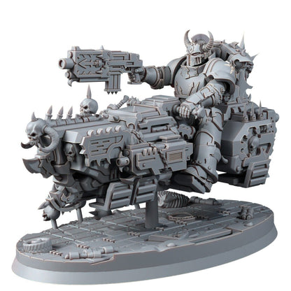 Dark Space Knights Traitor A-Grav Bike V1, proxy miniature, vehicle, 28mm heroic scale unpainted resin