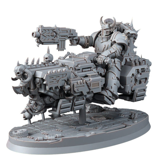 Dark Space Knights Traitor A-Grav Bike V1, proxy miniature, vehicle, 28mm heroic scale unpainted resin
