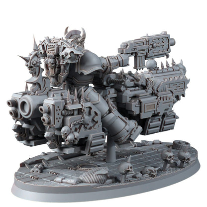 Dark Space Knights Traitor A-Grav Bike V1, proxy miniature, vehicle, 28mm heroic scale unpainted resin, view 2