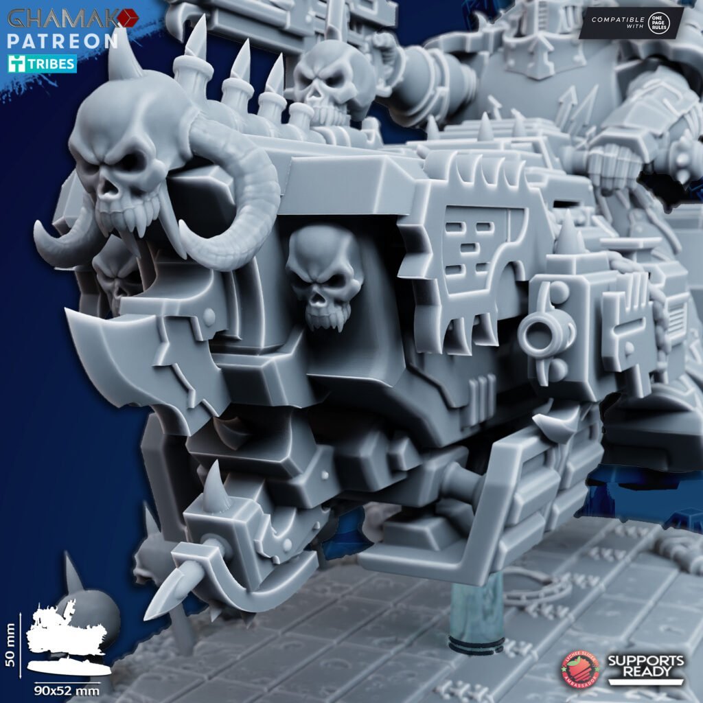 Dark Space Knights Traitor A-Grav Bike V1, proxy miniature, vehicle, 28mm heroic scale unpainted resin, view 3
