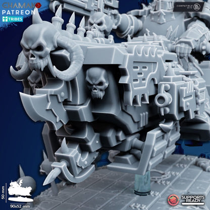Dark Space Knights Traitor A-Grav Bike V1, proxy miniature, vehicle, 28mm heroic scale unpainted resin, view 3