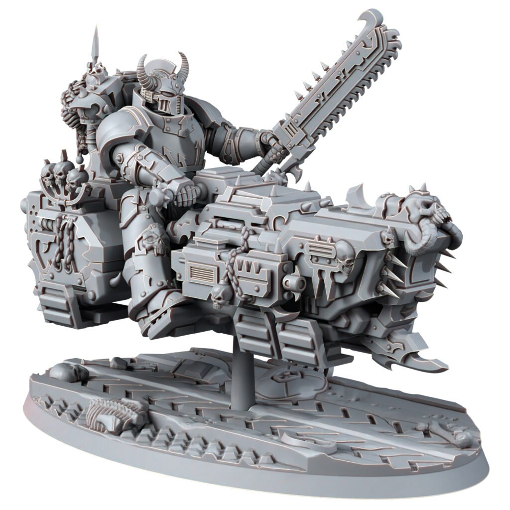 Dark Space Knights Traitor A-Grav Bike V2, proxy miniature, vehicle, 28mm heroic scale unpainted resin