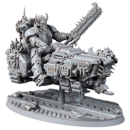 Dark Space Knights Traitor A-Grav Bike V2, proxy miniature, vehicle, 28mm heroic scale unpainted resin