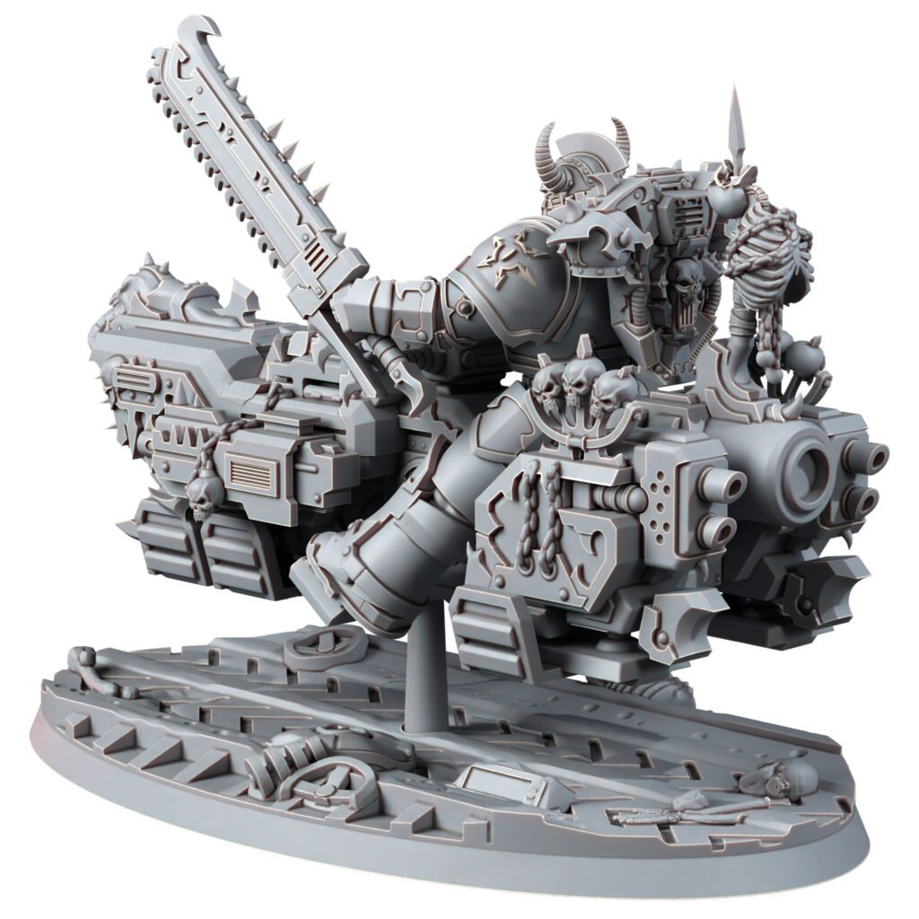 Dark Space Knights Traitor A-Grav Bike V2, proxy miniature, vehicle, 28mm heroic scale unpainted resin, view 2