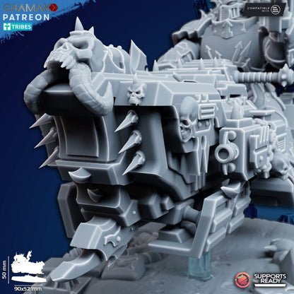 Dark Space Knights Traitor A-Grav Bike V2, proxy miniature, vehicle, 28mm heroic scale unpainted resin, view 3