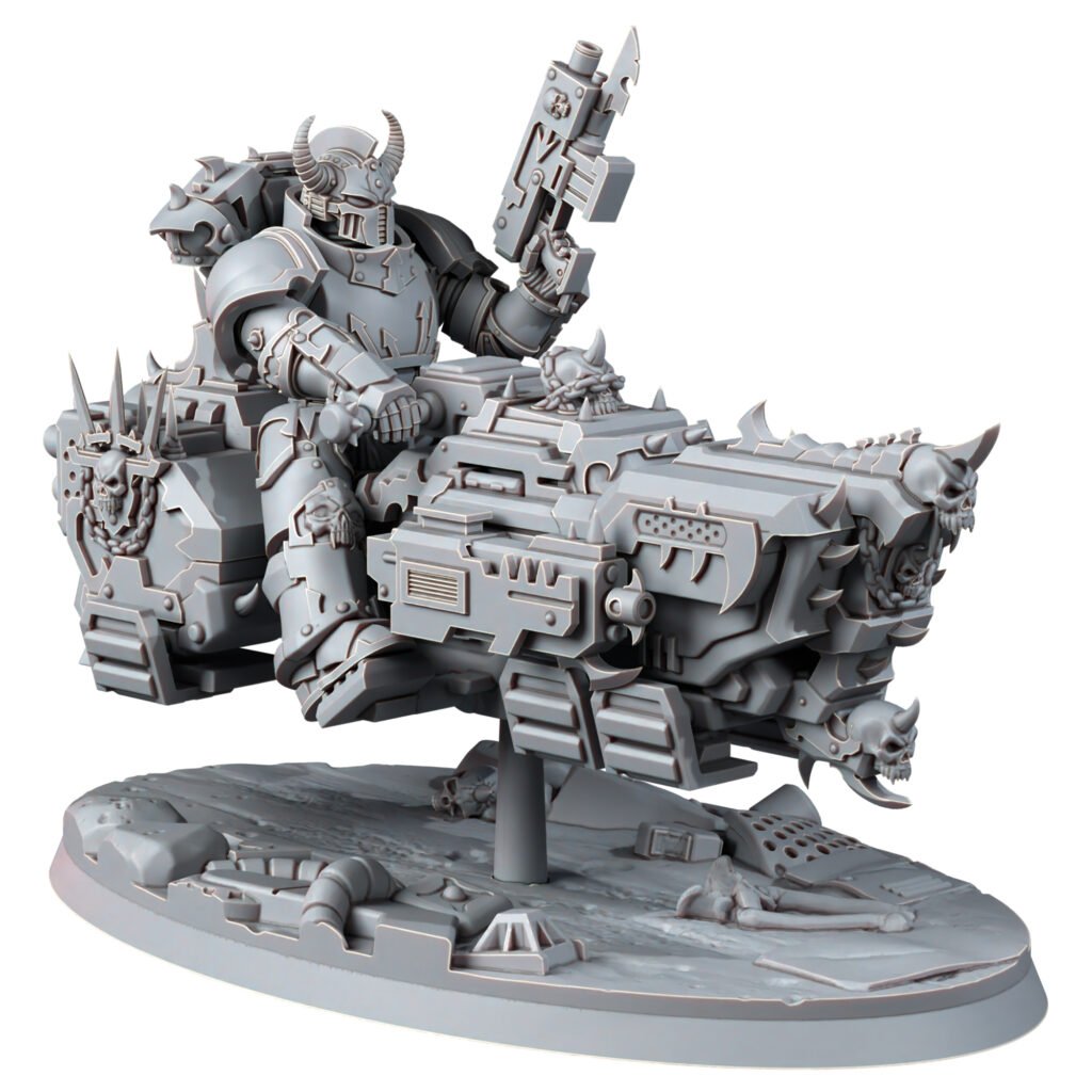 Dark Space Knights Traitor A-Grav Bike V3, proxy miniature, vehicle, 28mm heroic scale unpainted resin
