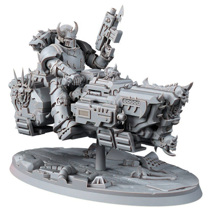 Dark Space Knights Traitor A-Grav Bike V3, proxy miniature, vehicle, 28mm heroic scale unpainted resin