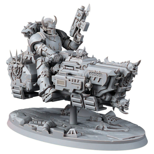 Dark Space Knights Traitor A-Grav Bike V3, proxy miniature, vehicle, 28mm heroic scale unpainted resin