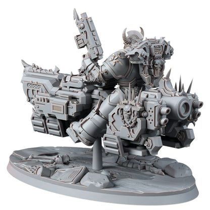 Dark Space Knights Traitor A-Grav Bike V3, proxy miniature, vehicle, 28mm heroic scale unpainted resin, view 2