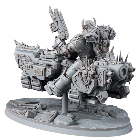 Dark Space Knights Traitor A-Grav Bike V3, proxy miniature, vehicle, 28mm heroic scale unpainted resin, view 2