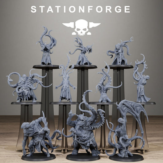 Dark Space Knights Guard Possessed Demon, proxy miniature, infantry, 28mm heroic scale unpainted resin
