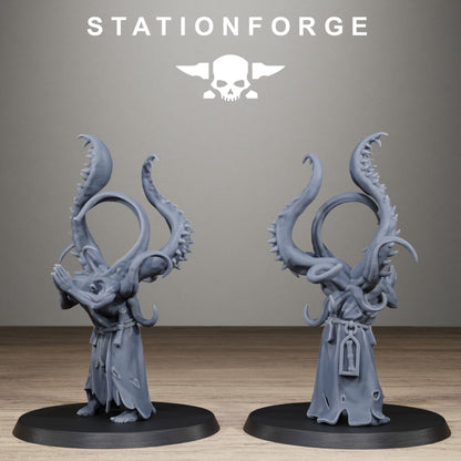 Dark Space Knights Guard Possessed Demon, proxy miniature, infantry, 28mm heroic scale unpainted resin, view 6