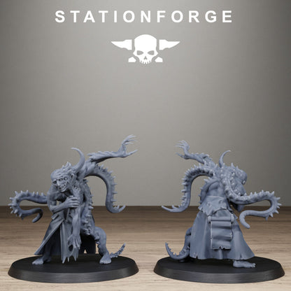 Dark Space Knights Guard Possessed Demon, proxy miniature, infantry, 28mm heroic scale unpainted resin, view 8