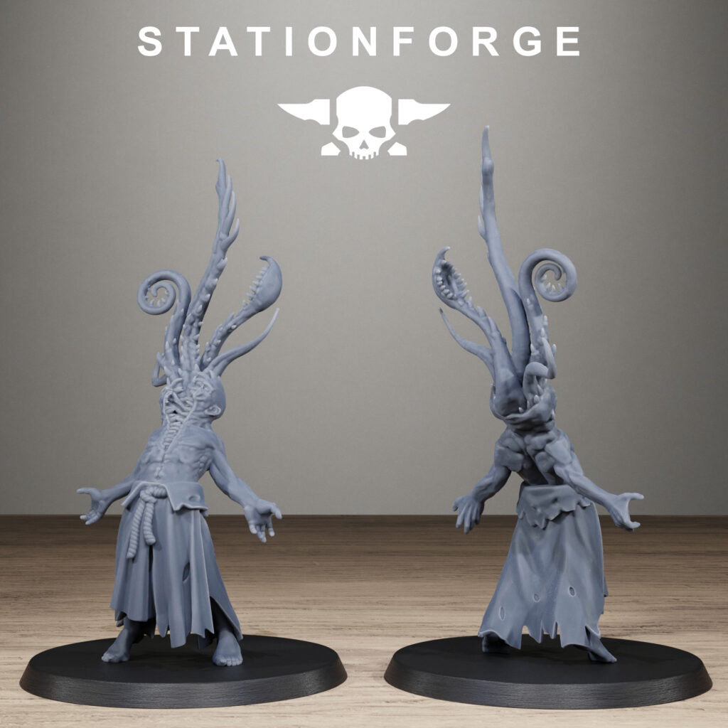 Dark Space Knights Guard Possessed Demon, proxy miniature, infantry, 28mm heroic scale unpainted resin, view 10