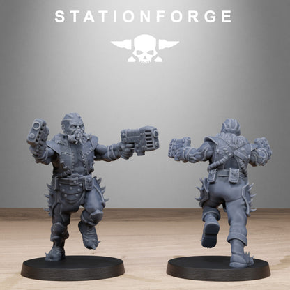 Dark Space Knights Guard Spikers, proxy miniature, infantry, 28mm heroic scale unpainted resin, view 4