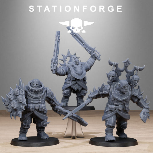 Dark Space Knights Guard The Giantes, proxy miniature, character, 28mm heroic scale unpainted resin