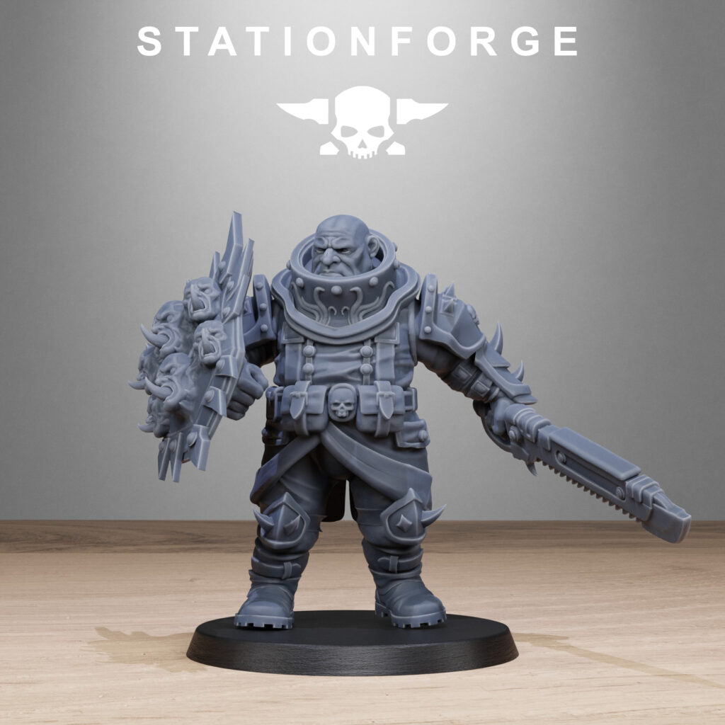 Dark Space Knights Guard The Giantes, proxy miniature, character, 28mm heroic scale unpainted resin, view 2