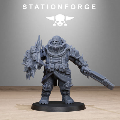 Dark Space Knights Guard The Giantes, proxy miniature, character, 28mm heroic scale unpainted resin, view 2