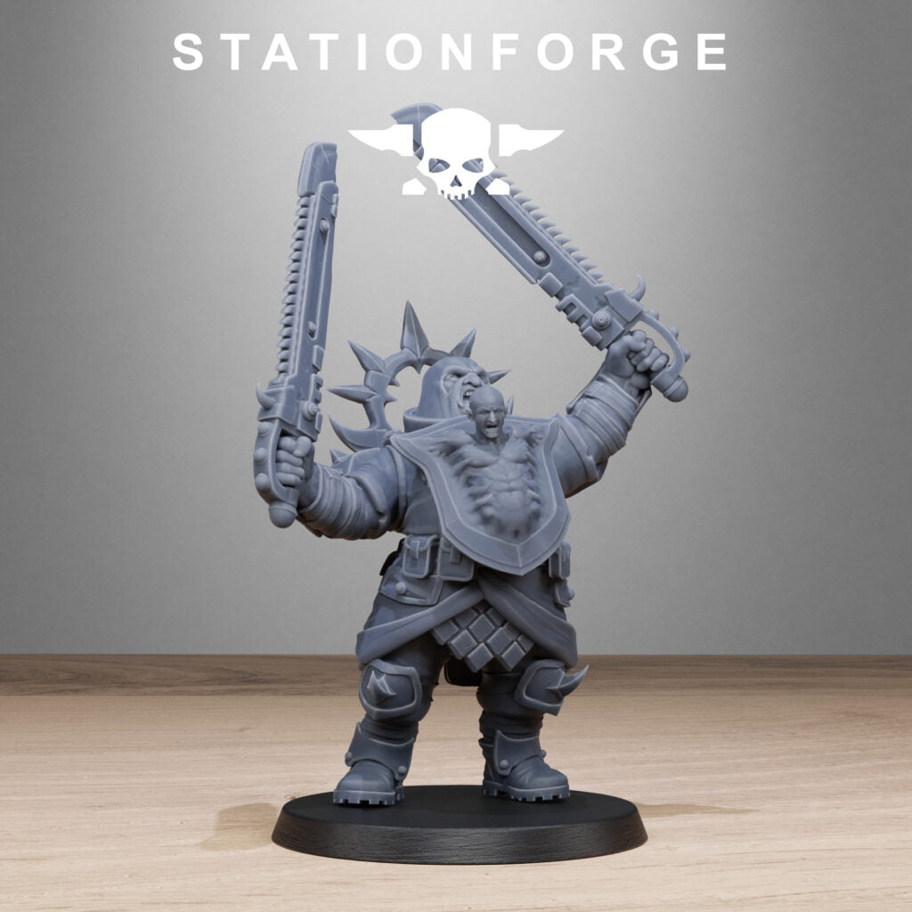 Dark Space Knights Guard The Giantes, proxy miniature, character, 28mm heroic scale unpainted resin, view 4